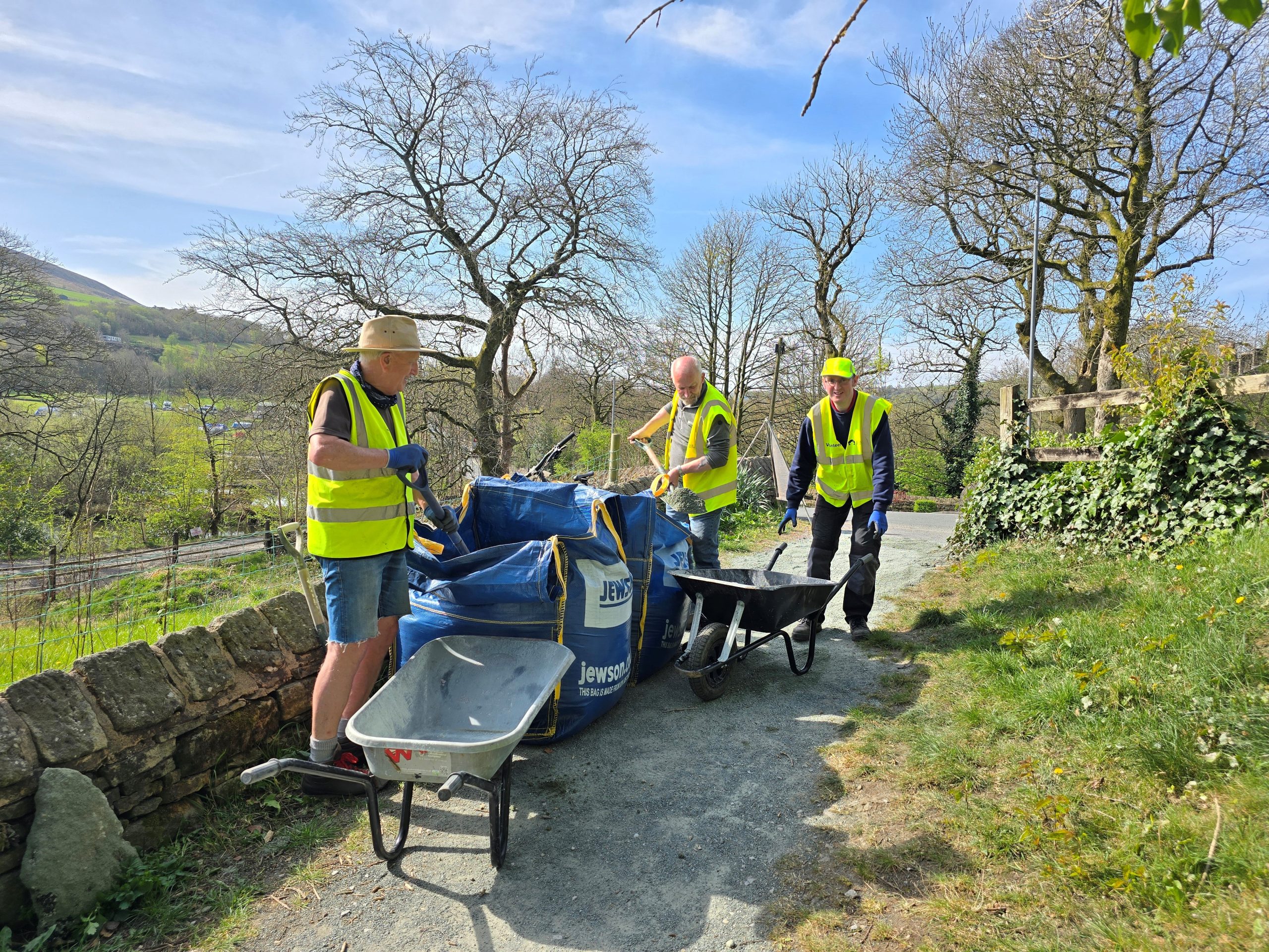 Canal towpath work